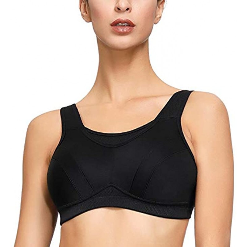 Deyllo Women’s High Impact Full-Support Plus Size Wirefree Workout Sports Bra