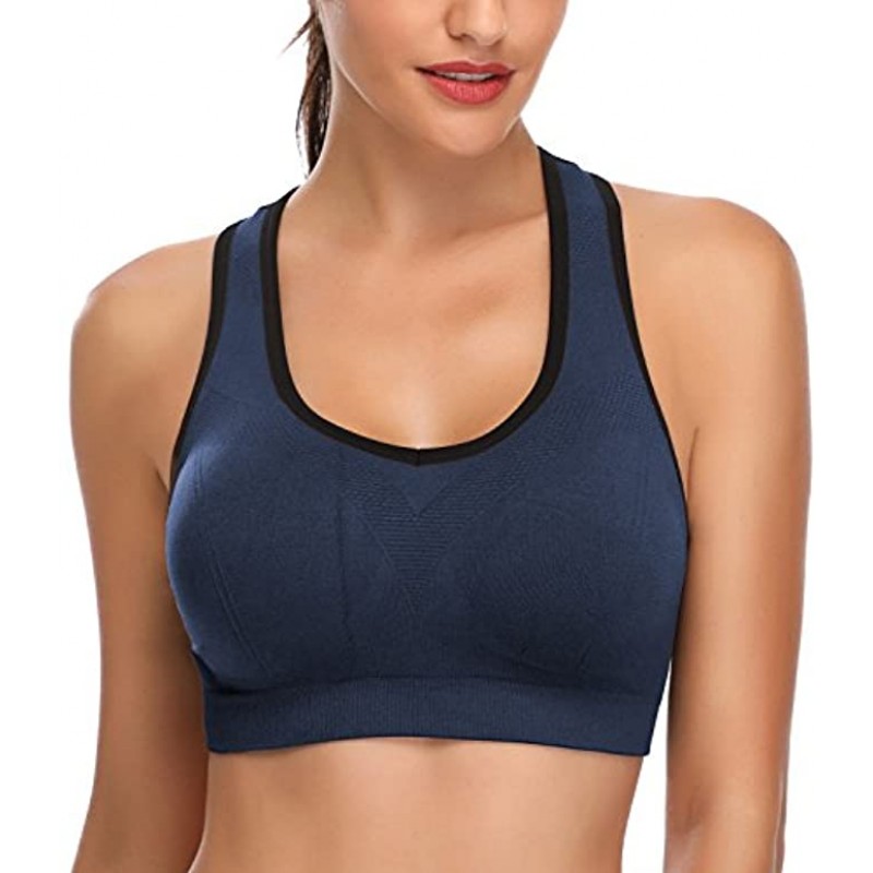 Padded Strappy Sports Bras for Women Activewear Tops for Yoga Running Fitness Pack of 3