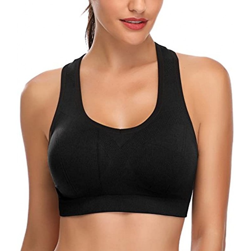 Padded Strappy Sports Bras for Women Activewear Tops for Yoga Running Fitness Pack of 3