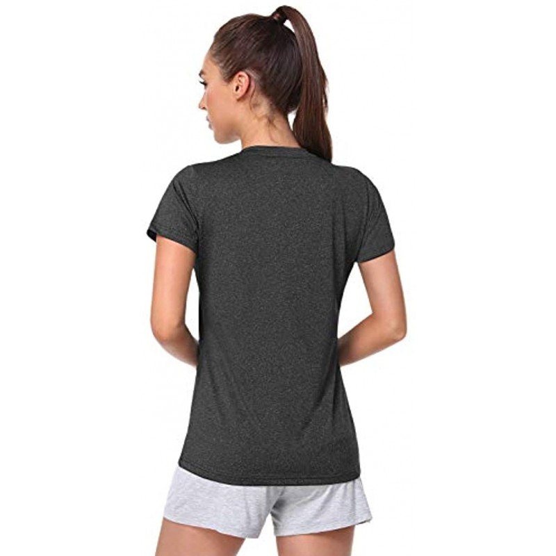 5-Pack Women's Short Sleeve Dry Fit T-Shirt Moisture Wicking Athletic V-Neck Tee