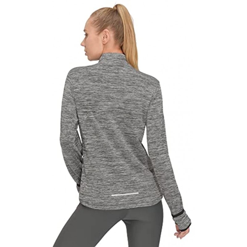 Little Donkey Andy Women's Half Zip Athletic Pullover Shirts Long Sleeve Quick Dry T Shirt Running Workout Gym