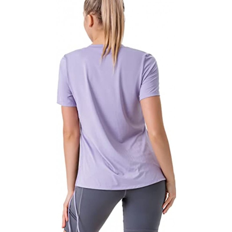 RUNNING GIRL Workout Shirts for Women，Dry-Fit Short Sleeve T-Shirts Crew Neck Stretch Yoga Tops Athletic Shirts