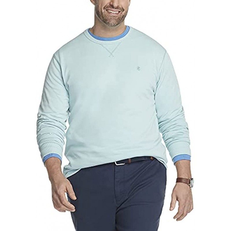 IZOD Men's Big & Tall Saltwater Long Sleeve French Terry Crewneck Sweatshirt