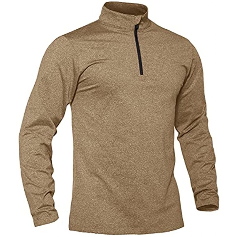 TACVASEN Men's Sports Shirts 1 4 Zip Long Sleeve Fleece Lined Running Workout Pullover Tops Sweatshirt