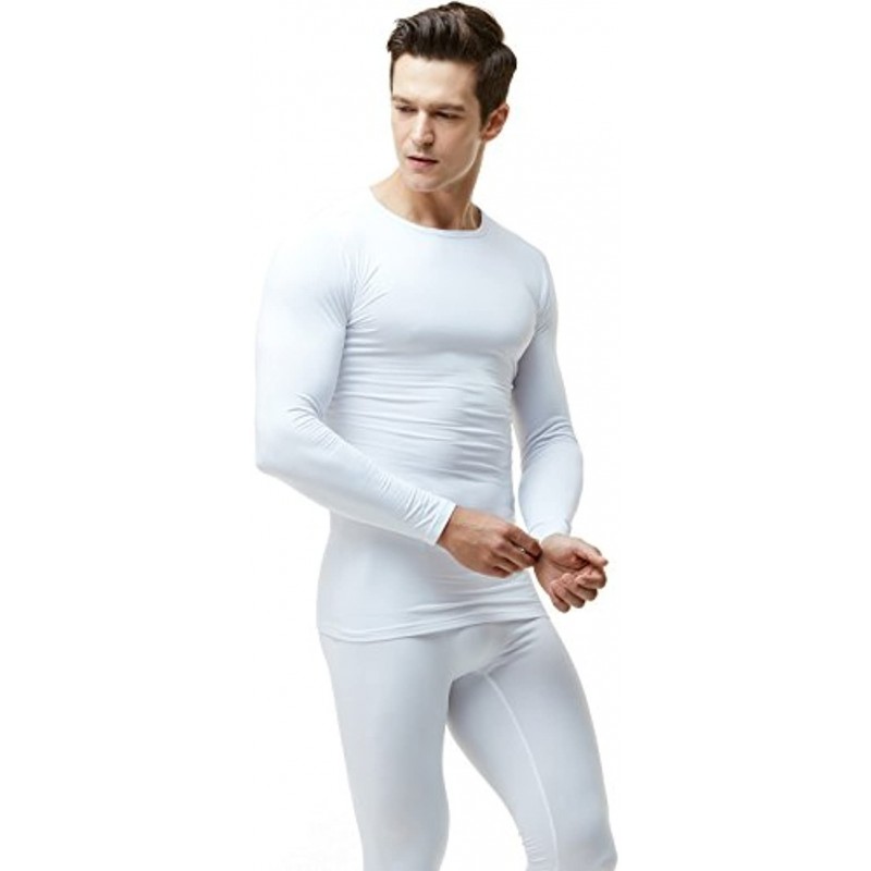 TSLA Men's Thermal Underwear Set Microfiber Soft Fleece Lined Long Johns Winter Warm Base Layer Top & Bottom