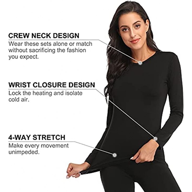 WEERTI Thermal Underwear for Women Long Johns Women with Fleece Lined, Base  Layer Women Cold Weather Top Bottom at Women's Clothing store - B08BQZLLG4