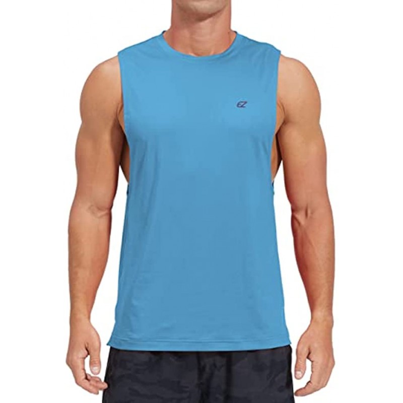 EZRUN Men's Tank Tops Swim Beach Sleeveless Shirt Quick Dry Gym Workout Stringer Muscle Tank Top Big and Tall