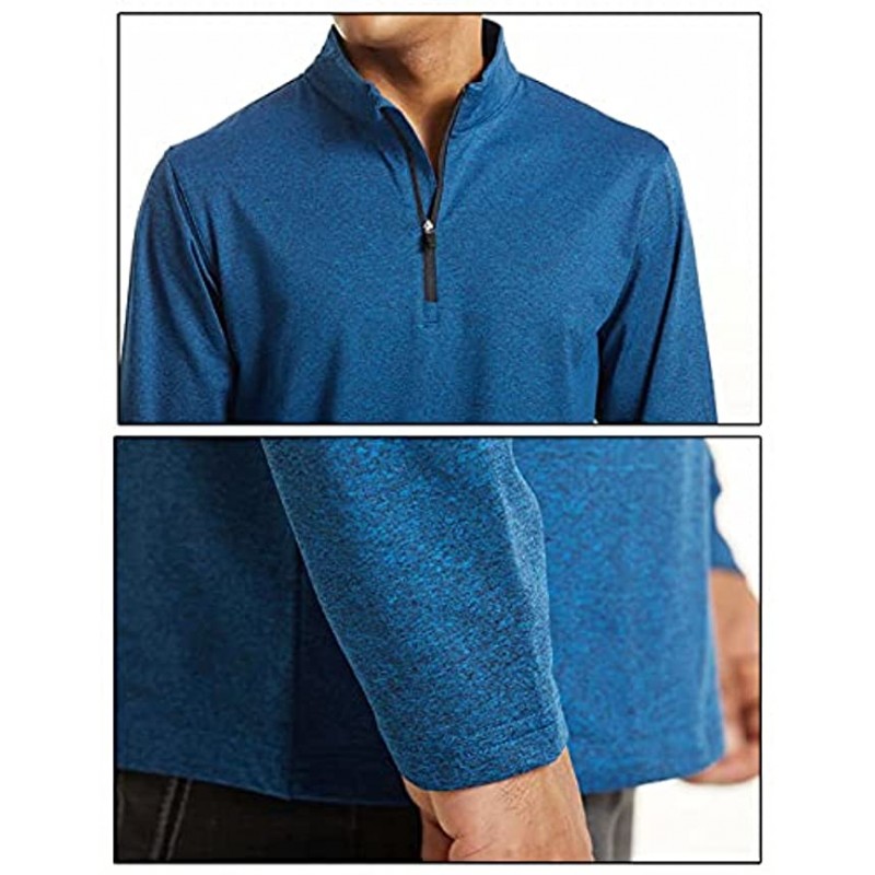 MAGCOMSEN Men's Running Athletic Shirts 1 4 Zip Fleece Pullover Long Sleeve Sweatshirts