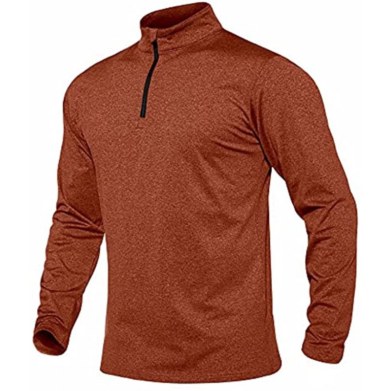 MAGCOMSEN Men's Running Athletic Shirts 1 4 Zip Fleece Pullover Long Sleeve Sweatshirts