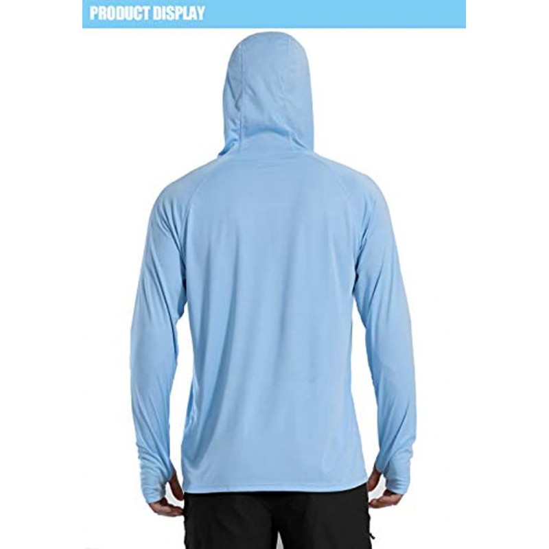 TACVASEN Men's Hiking Shirts UPF 50+ UV Sun Protection Athletic Hoodies Workout Training Shirts