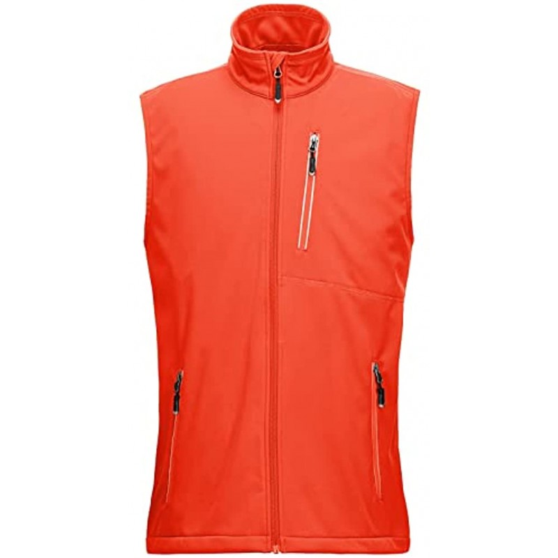 33,000ft Men's Windproof Lightweight Golf Vest Outerwear with Pockets Softshell Sleeveless Jacket for Running Hiking Sports
