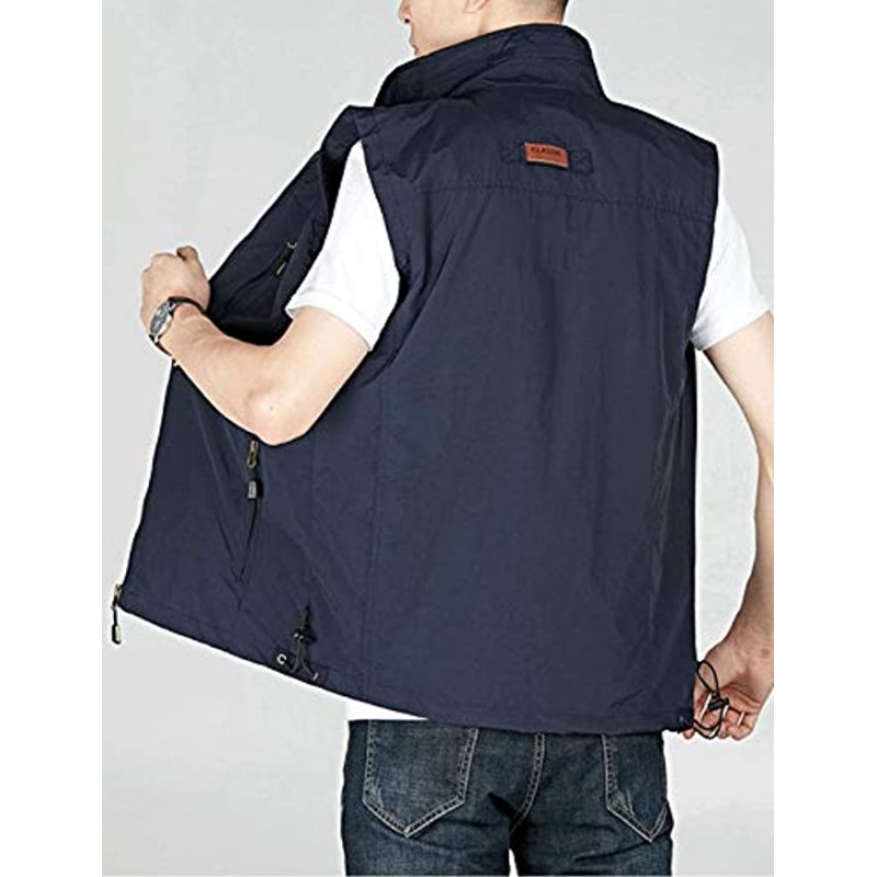 Haellun Men's Work Multi-Pockets Lightweight Outdoor Travel Fishing Photo Vest