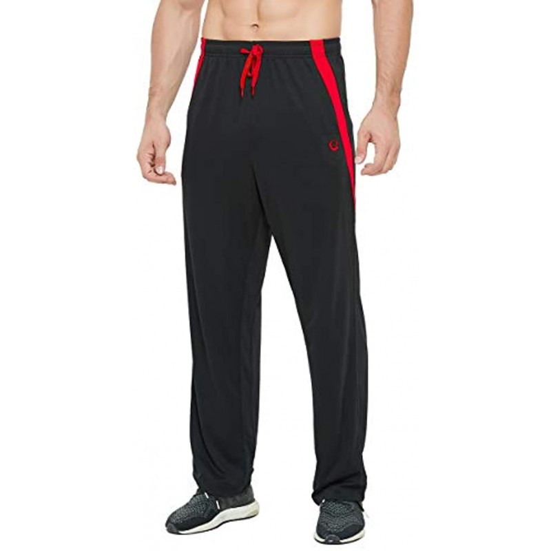 E-SURPA Men's Athletic Pant with Pockets Open Bottom Sweatpants for Men Workout Exercise Running
