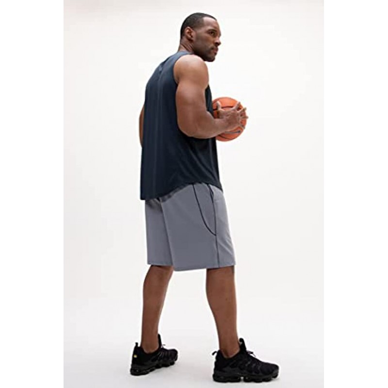 DEVOPS Men's 2-Pack Loose-Fit 10 Workout Gym Shorts with Pockets