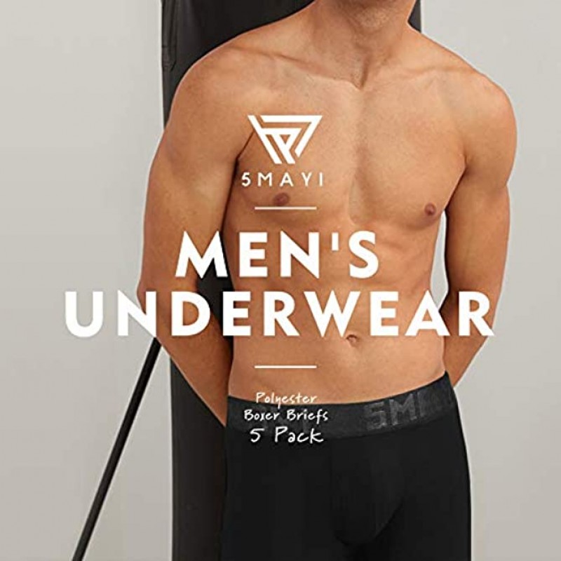 5Mayi Mens Athletic Underwear Mens Boxer Briefs Underwear for Men Pack S M L XL XXL