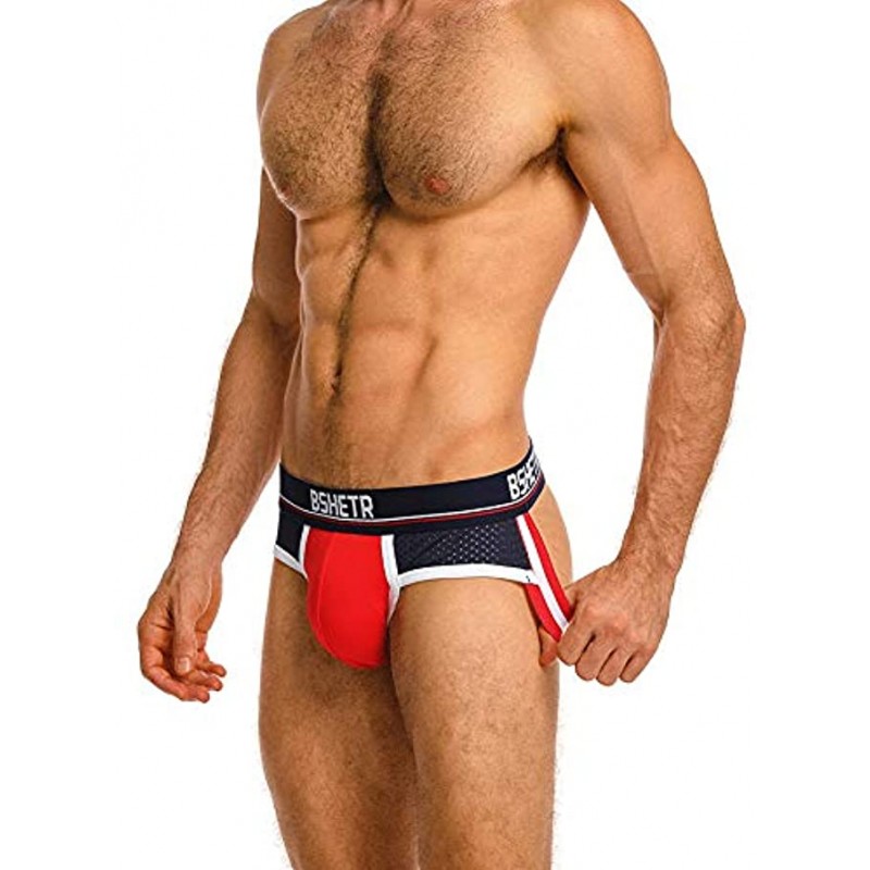 BSHETR Men's Jockstraps Athletic Supporters 5-Pack Ultra Soft Daily Sports Underwear