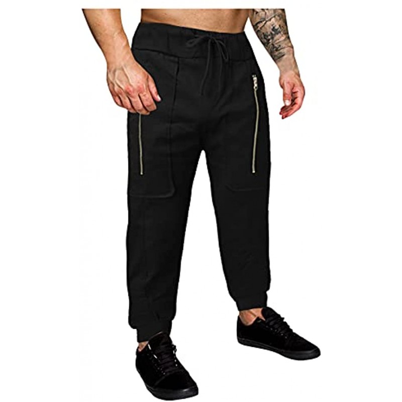 JSPOYOU Mens Jogger Pants Athletic Casual Cargo Pants Fashion Slim Fit Sweatpants Pencil Leggings Trousers