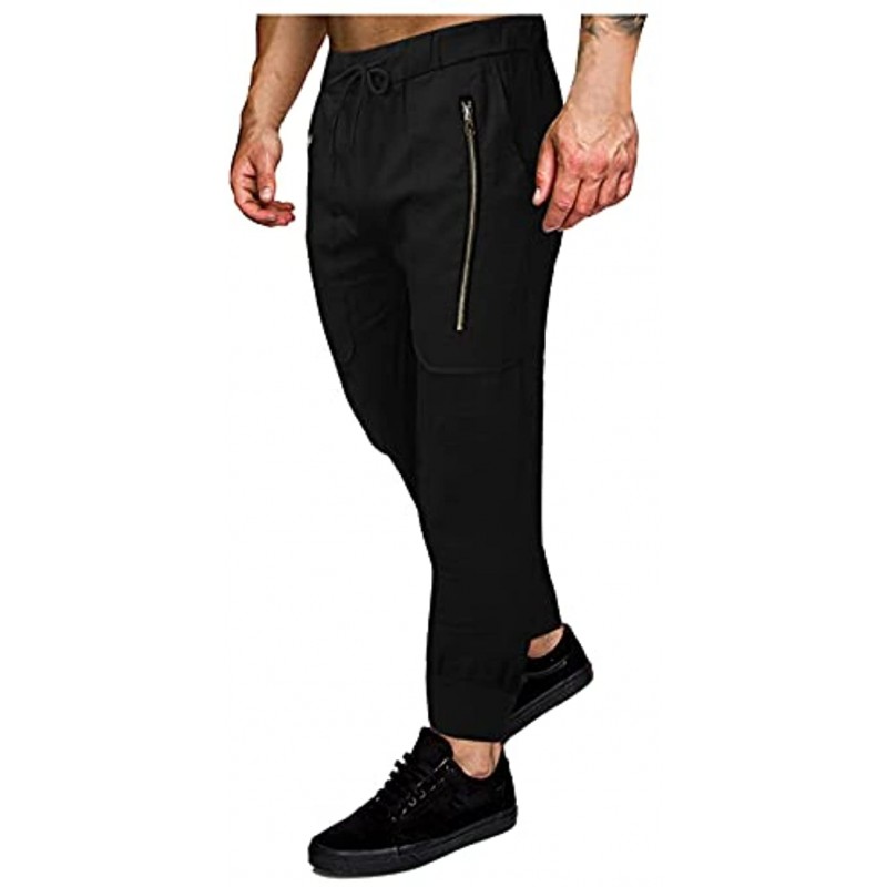 JSPOYOU Mens Jogger Pants Athletic Casual Cargo Pants Fashion Slim Fit Sweatpants Pencil Leggings Trousers