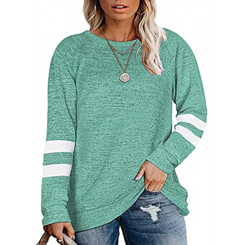 DOLNINE Plus Size Sweatshirts for Women Long Sleeve Oversized Tunic Tops